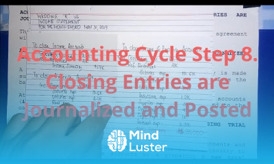 Basic Accounting Accounting Cycle Step 8 Closing Entries are Journalized and Posted Part 1