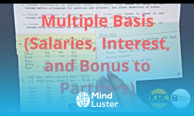 Partnership Profit Distribution Multiple Basis Part 2