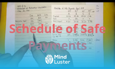 Partnership Installment Liquidation Schedule of Safe Payments Part 1