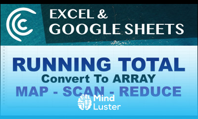 Running Total Array Excel Google Sheets SCAN REDUCE MAP