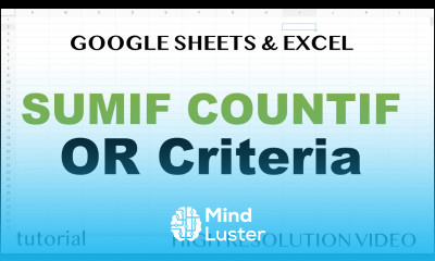 SUMIF COUNTIF OR Criteria Excel Google Sheets