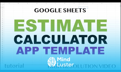 Estimate Calculator App Google Sheets Template