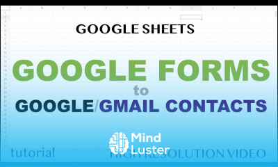 Google Forms to Google Contacts Gmail Contacts