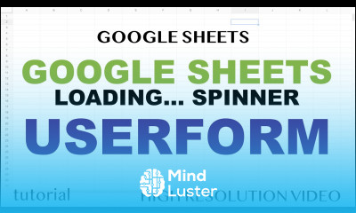 Google Sheets Userform Loading Bootstrap Spinner