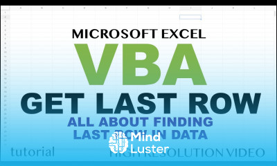 Excel VBA Find Last Row in Data Part 3