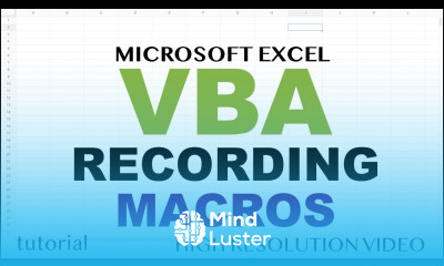 How to Use Excel Macros VBA for Beginners Recording Part 9
