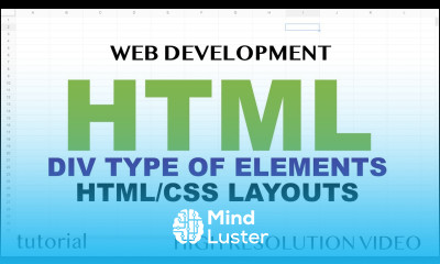HTML Layout Elements Div Section etc CSS Flexbox HTML5 JavaScript Part 4