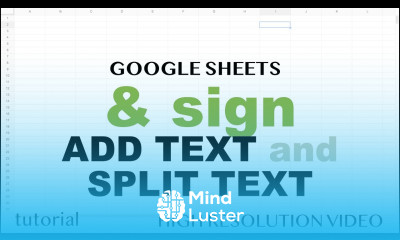Google Sheets Ampersand Join Text CONCATENATE Text to Columns LEFT function Part 8