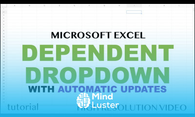 Excel Dependent Drop Down List Without Indirect with Automatic Updates No Named Ranges