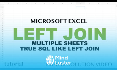 Excel Left Join Tables from Multiple Sheets Like in SQL Power Query Tutorial