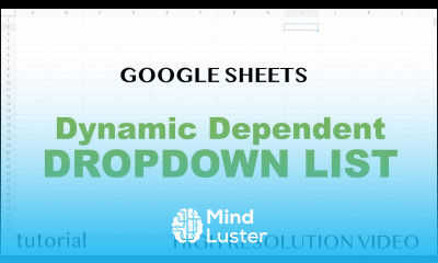 Google Sheets Drop Down List 2 Dependent Dropdown Lists