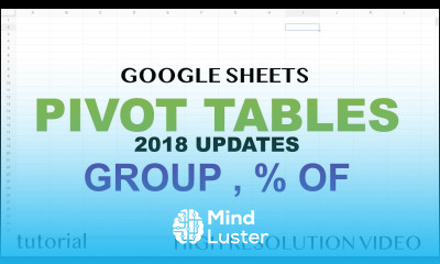 Google Sheets Pivot Table 2018 Updates Group by Date Number Text Show Percentage Of Column