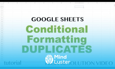 Google Sheets Conditional Formatting Duplicate Values Tutorial Highlight Duplicates