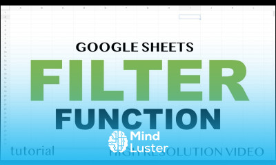 Google Sheets Filter Function Tutorial Introduction to Logical Arrays