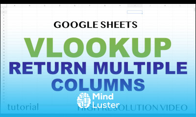 VLOOKUP Return Multiple Columns Google Sheets