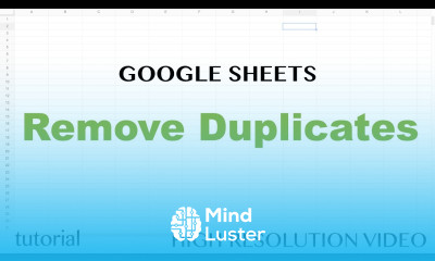 Google Sheets Remove Duplicates UNIQUE Function Tutorial