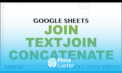 Google Sheets Join Strings Text in Cells CONCATENATE JOIN JOINTEXT Functions Tutorial