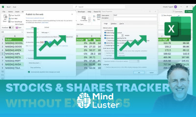 Create a LIVE Excel Stocks and Shares Tracker Without Using Excel 365 GOOGLEFINANCE Formula Excel