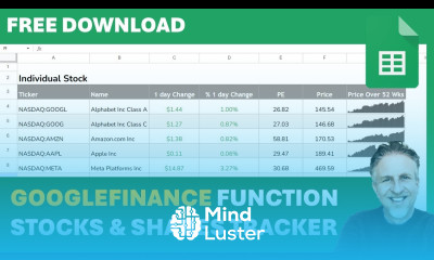 Use the GOOGLEFINANCE Function to Create a LIVE Stocks and Shares Portfolio Tracker in Googlesheets