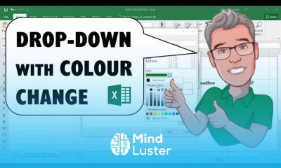 Excel Drop Down List Including Cell Colour Change Colour Fill
