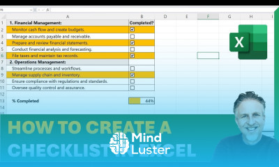How to Create a Checklist in Excel Interactive Checklist Template with Checkboxes