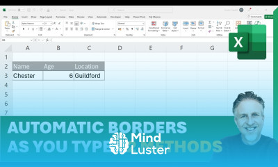 Make Borders Automatically Appear as You Input Data in Excel 2 Methods