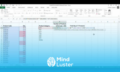 Excel COUNTIFS SUMIFS using Wildcards and