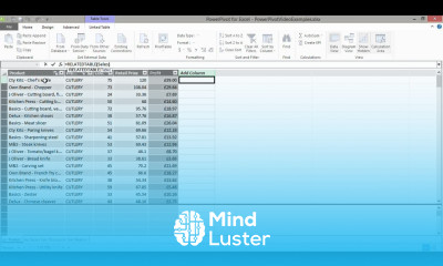 Using the DAX Function RELATEDTABLE in the PowerPivot Add in
