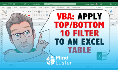 Excel VBA Code to Apply Top Bottom 10 Filter to an Excel Table
