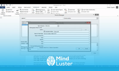 Insert Citations and a Bibliography in MS Word