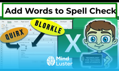 Add Custom Words to the Excel Spell Check Dictionary