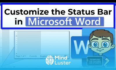 Customize the Status Bar in Microsoft Word