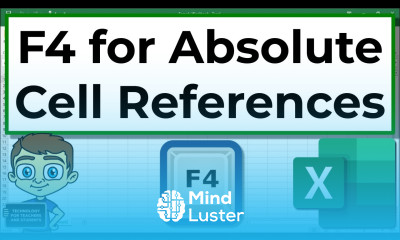 Excel Quick Tip F4 for Absolute Cell References
