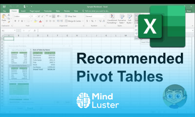 Advanced Excel Using Recommended Pivot Tables