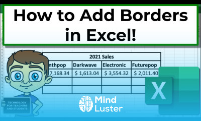 Learn Add Borders and Draw Borders in Excel - Mind Luster