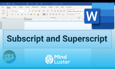Microsoft Word Using Subscript and Superscript