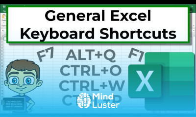 Learn Excel General Keyboard Shortcuts - Mind Luster