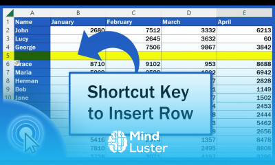 Shortcut Key to Insert Rows in Excel Excel Shortcuts