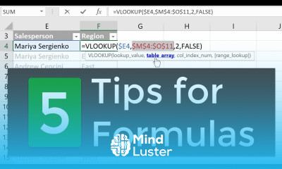 5 Tips for Working with Formulas in Excel
