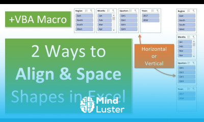 2 Ways to Align Distribute Shapes in Excel VBA Macro Part 1