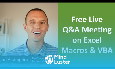 Free Live Q A Meeting on Excel Macros VBA