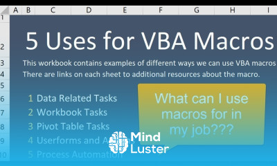 5 Ways to Use VBA Macros for Excel in Your Job