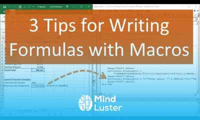 3 Tips for Writing Formulas with VBA Macros in Excel