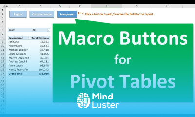 Use Vba Macro Buttons To Add remove Pivot Table Fields Instantly
