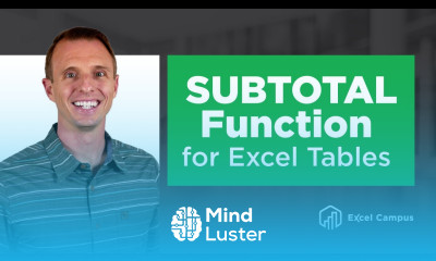 The Subtotal Function For Excel Tables Total Row