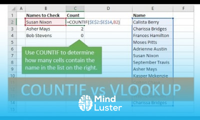 How to use the COUNTIF Function Instead of VLOOKUP in Excel