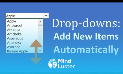 Add New Items To Excel Drop down Lists Automatically In Seconds