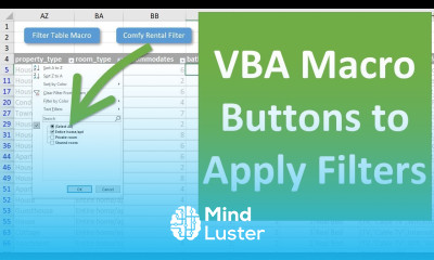 How to Create Macro Buttons for Filters in Excel