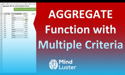 How to Use AGGREGATE for MIN IF Formula with Multiple Criteria Part 5 of 5