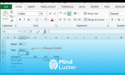 Keep Your Excel Drop down List Arrow Always Visible